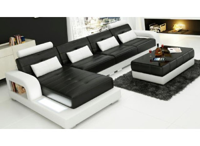 LEATHER SOFA SOFA Corner sofa Corner sofa Sofa set DESIGNER COUCH Living landscape Sofas