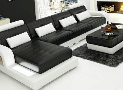 LEATHER SOFA SOFA Corner sofa Corner sofa Sofa set DESIGNER COUCH Living landscape Sofas