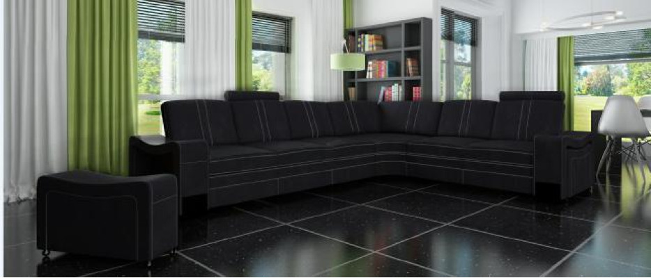Fabric couch Textile Upholstery Corner sofa Couch Sofa Corner sofa Living landscape