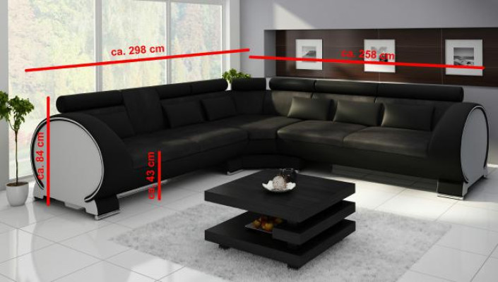 Living landscape Couch Upholstery Sofa Seat Corner Eck Living landscape Suite LT01 new