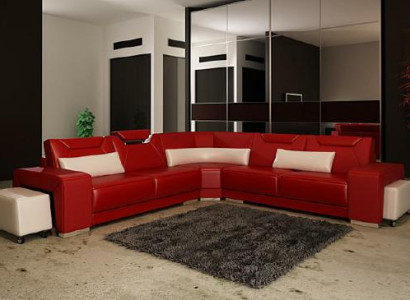 Living landscape Upholstery Corner Corner Sofa Couch Suite Landscape Leather Seat PH739