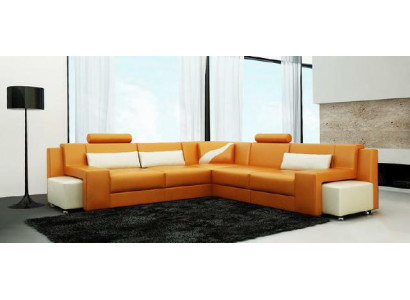 Living landscape Upholstery Corner Corner Sofa Seat Couch Suite Landscape Leather V015B