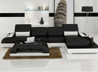 Living landscape Upholstery Corner Corner Sofa Couch Suite Landscape Leather