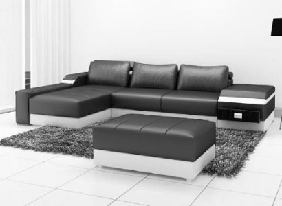 Corner sofa Corner Sofa Couch Upholstery Leather Suite Living landscape Chaise lounge Sofas
