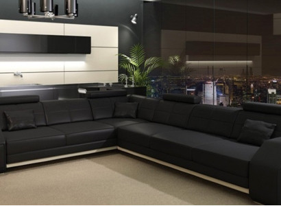 Corner sofa Sofa Couch Upholstery Seat Corner Textile Fabric Living landscape Leather EbernW