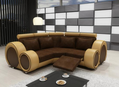 Corner sofa Sofa Couch Upholstery Living landscape Textile Corner Sofas Suite Fabric BER-X