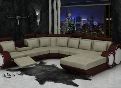 Textile Sofa with USB XXL Living landscape Fabric Couch Big Sofa Upholstery Corner sofa new