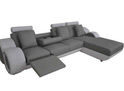 Design Sofa Couch Corner Leather Corner Suite Corner Landscape Upholstery L-shape
