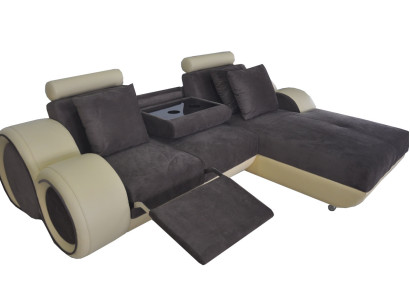 Design Couch Corner Sofa Leather Corner Suite Corner Landscape Upholstery L-shape