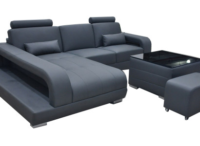 XXL Couch Corner sofa Leather Living landscape Suite Design Modern Sofa L-shape F3017C