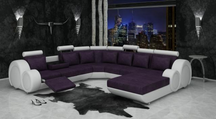 Textile Sofa with USB XXL Living landscape Fabric Couch Big Sofa Upholstery Corner sofa new