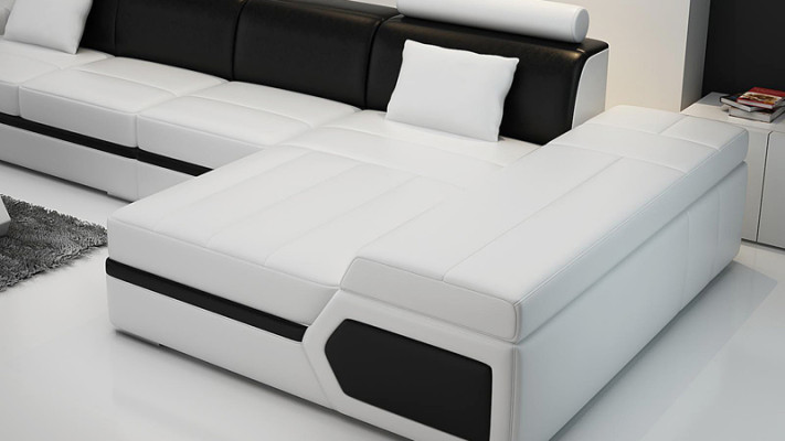 Leather sofa Modern Sofa Couch Living landscape Corner sofa Suite Decor Design