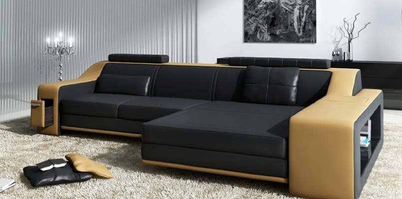Design Corner sofa Sofa Couch Upholstery Seat Corner Suite Sofas Leather Textile