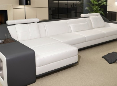 Design Corner sofa Sofa Couch Upholstery Seat Corner Suite Sofas Leather Textile Themar WG