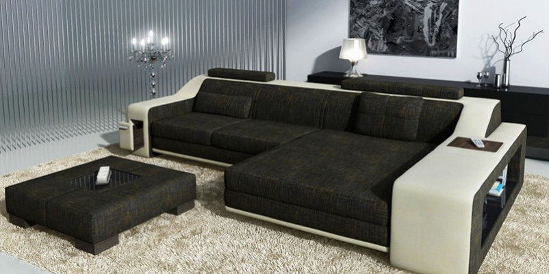 Design Corner sofa Sofa Couch Upholstery Seat Sofas Corner Suite Textile Leather