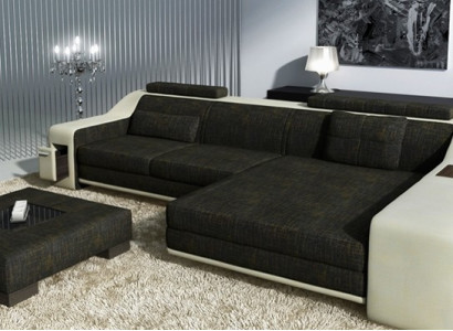 Design Corner sofa Sofa Couch Upholstery Seat Sofas Corner Suite Textile Leather