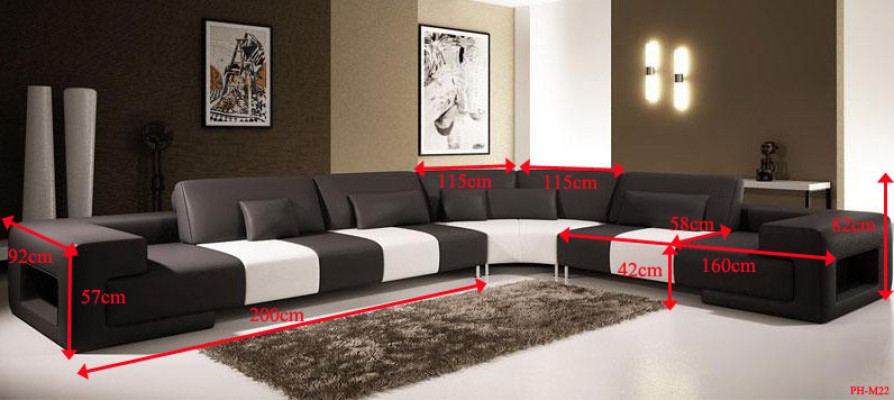 Stylish design and maximum comfort with our large L-shaped corner sofa