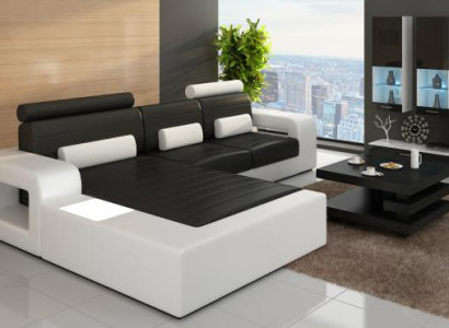Leather *MOD H2209 BETA* Corner sofa Suite LEDERCOUCH new SOFA Suite Corner sofa