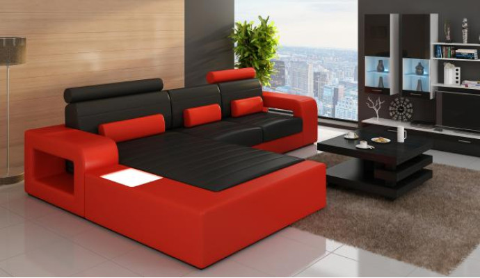 Leather *MOD H2209 BETA* Corner sofa Suite LEDERCOUCH new SOFA Suite Corner sofa