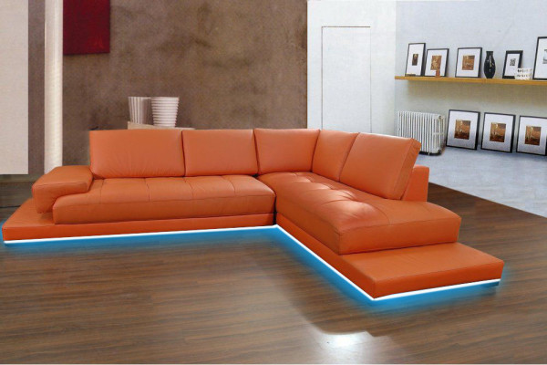 Living landscape Upholstery Corner Corner Sofa Couch Suite Landscape Leather new 1060
