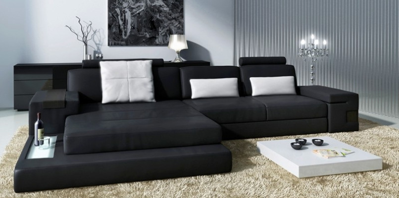 Leather Sofa Sofa Couch Upholstery Corner Suite L-shape Seating Area Bellini Textile Fabric