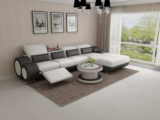 Leather sofa Couch Sofa set new Corner sofa Eck Suite Design Modern Sofa G8035H