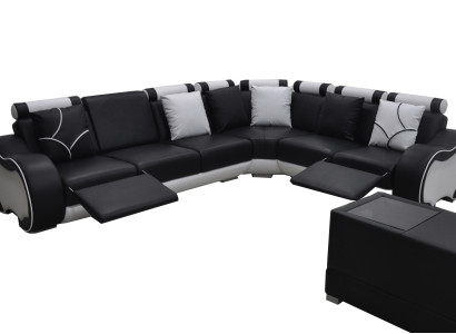 Corner Leather Modern XXL Couch Living landscape Leather Sofa Sofa L-shape C4030