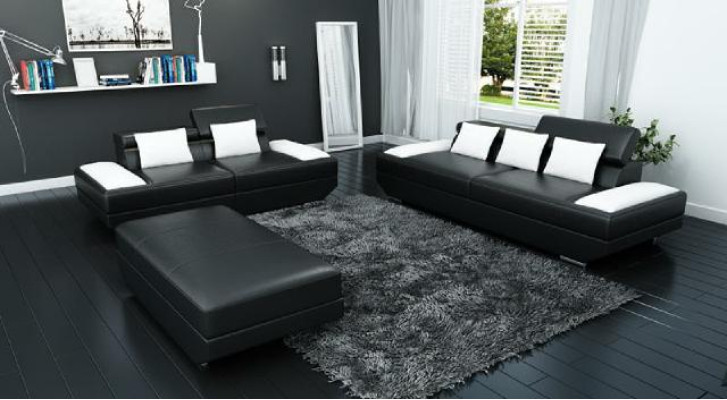Sofa set Leather Sofa 3+2 Upholstery Couch Sofa Set Suite Stool Sofas - 2719A
