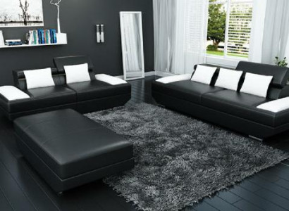 Sofa set Leather Sofa 3+2 Upholstery Couch Sofa Set Suite Stool Sofas - 2719A