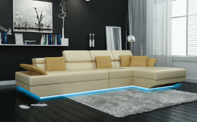 Living landscape Upholstery Corner Corner Sofa Couch Suite Landscape Leather - 2719C new