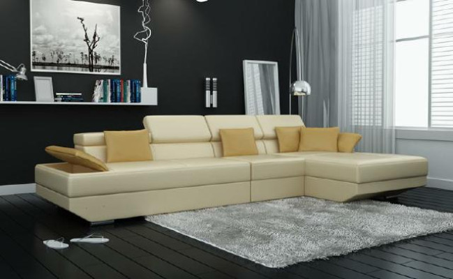 Living landscape Upholstery Corner Corner Sofa Couch Suite Landscape Leather - 2719C new