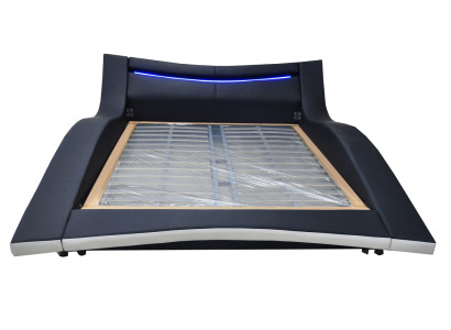 Luxury Design Leather Double Hotel Bed with USB Padded Marriage Beds Frame new