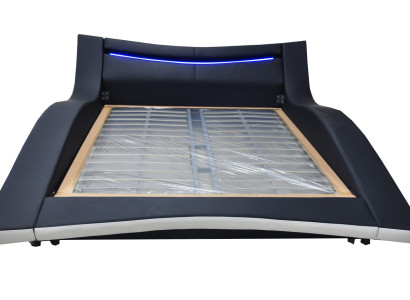 Luxury Design Leather Double Hotel Bed with USB Padded Marriage Beds Frame new