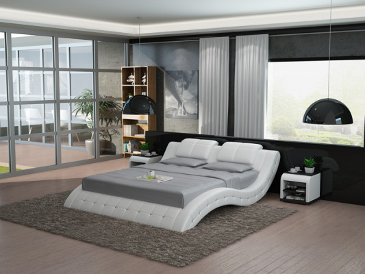 Luxury Leather Bed with USB Upholstery Beds Double Modern Marriage 140/160/180 cm