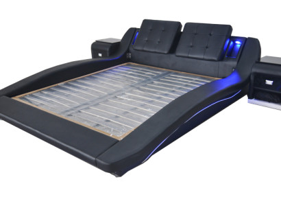 Luxury Leather Design Beds Double Bed with USB Marriage Exclusive 180x200 cm