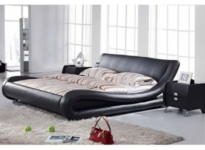 XXL Double bed leather bed Bed Beds with USB,Leather Designer 4761