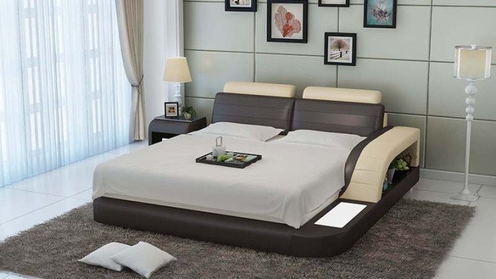 Upholstery Design Luxury Bed Beds Leather Modern Bedroom 140/160/180 cm