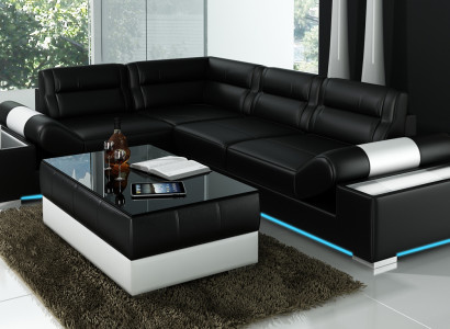 Leather sofa decor sofa couch living landscape corner sofa suite design modern
