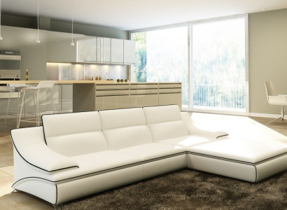 Corner sofa Upholstery Couch Sofa Suite Living landscape Seat Corner Textile Leather