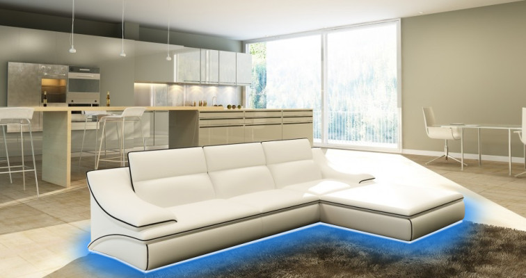 Corner sofa Upholstery Couch Sofa Suite Living landscape Seat Corner Textile Leather