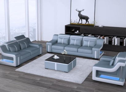 Sofa set 3+1 Seater G8047D Couch Upholstery Seat Suite Sofa Living room Leather
