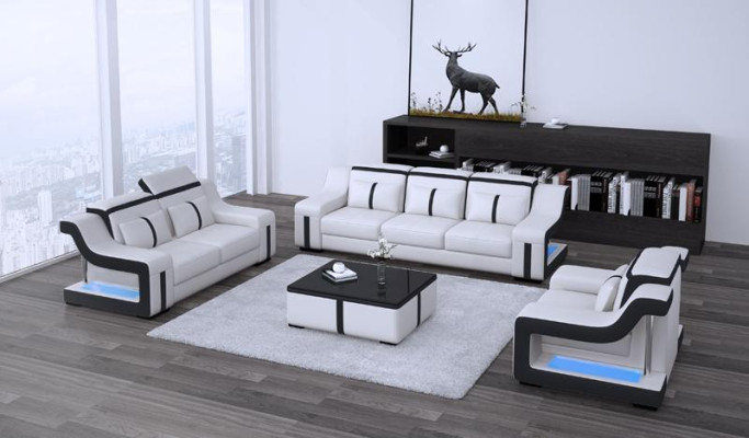 Sofa set 3+1 Seater G8047D Couch Upholstery Seat Suite Sofa Living room Leather