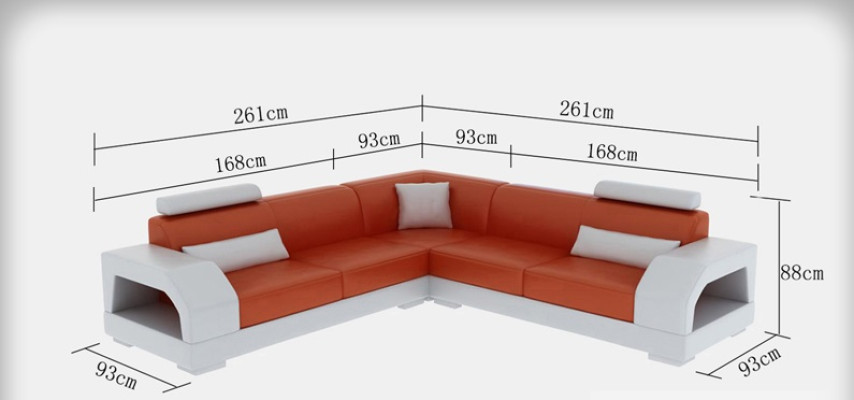 XXL Couch Corner sofa Leather Living landscape Suite Design Modern Sofa L-shape G8001B