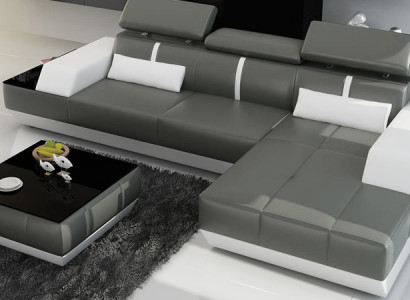 Modern leather sofa sofa couch design living landscape corner sofa suite decor