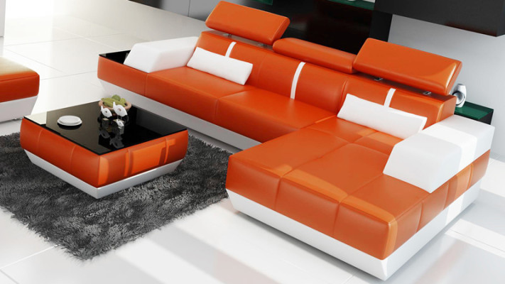 Modern leather sofa sofa couch design living landscape corner sofa suite decor