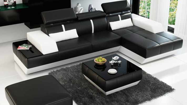 Modern leather sofa sofa couch design living landscape corner sofa suite decor