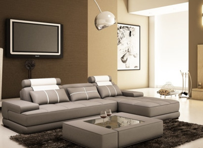 Corner sofa Upholstery Couch Sofa Living landscape Seat Corner Suite Leather Textile Paris