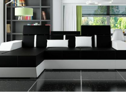 Leather sofa Couch Sofa Corner sofa Corner sofa Leather couch Upholstery Corner Living landscape