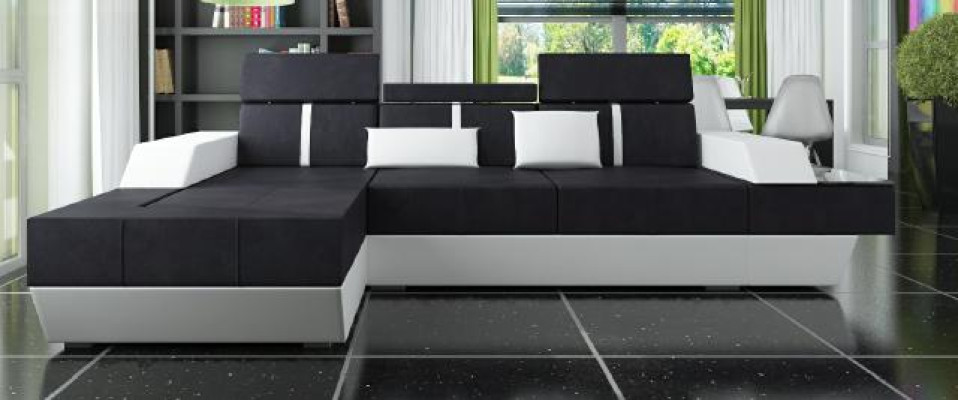 Fabric sofa Corner sofa Textile Fabric Living landscape Upholstery new Textile sofa Sofa Couch