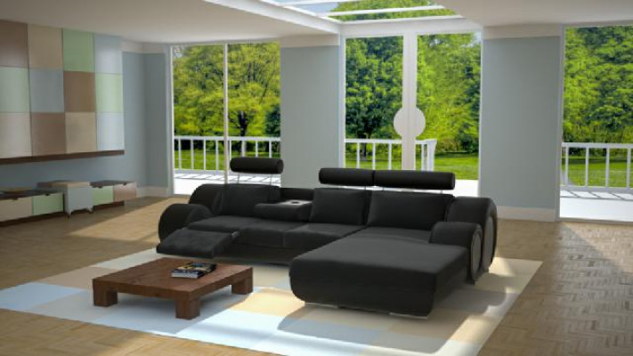 Designer Suite Living landscape Corner sofa Couch Sofa Upholstery Leather sofa Sofas new